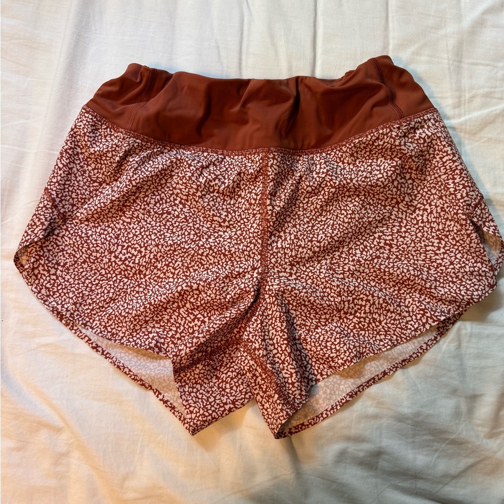 Athleta Brown Athletic Shorts Lightweight Patterned Design